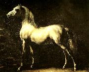Theodore   Gericault cheval gris Spain oil painting artist